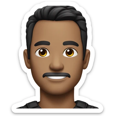 Man with bat wings black hair violet eyes pointed ears sticker