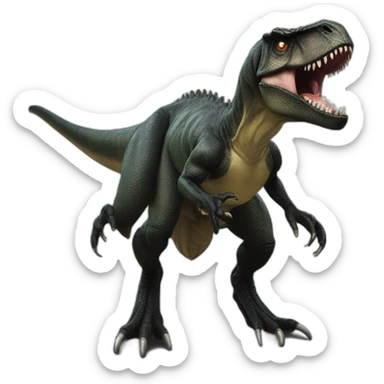 Un T-rex fusionné avec venom sticker