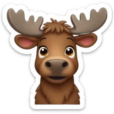 cute moose sticker