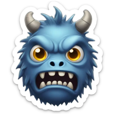 Monster with 4 ayes sticker