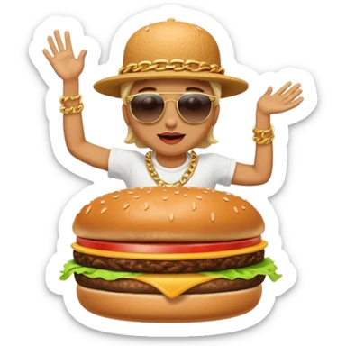  twerking on a burger cuh sticker