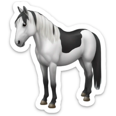 Horses black in the rack sticker