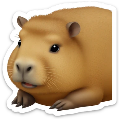 Fat baby capybara sticker