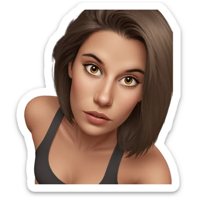 realistic portrait of girl sticker