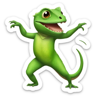 lizard doing a dance sticker