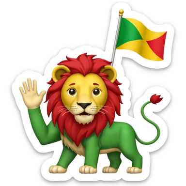 Lion of Judah flag  sticker