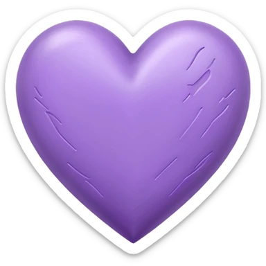 purple heart drwan by pencil on sheet of paper sticker