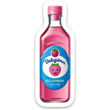 bottle of oil blue top pink outside with logo that says Diddy Party oil Johnson and Johnson  brand with a smiling berry on top sticker