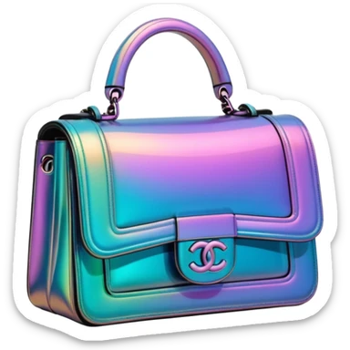 Chanel colorshifting vivid cyberpunk style bag  sticker