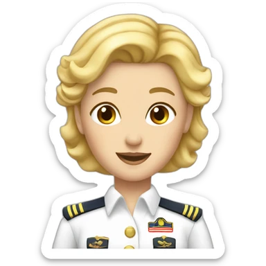 female boat captain gay blonde hair older sticker
