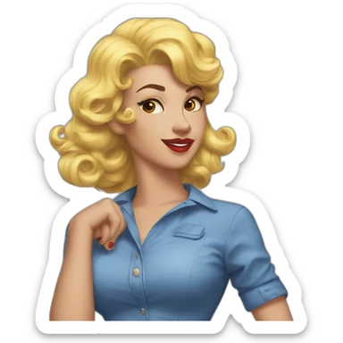 pinup sticker