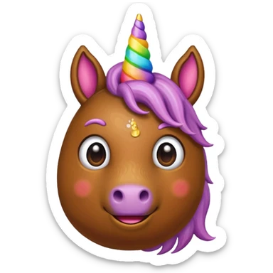 Poop unicorn  sticker
