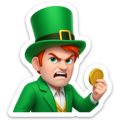 Angry leprechaun  sticker