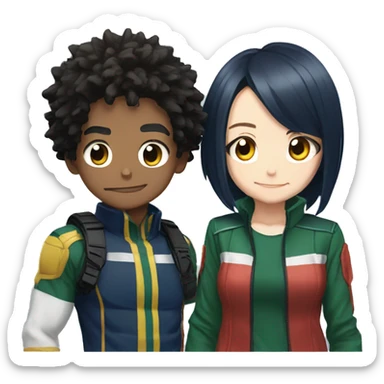 My hero academia couple sticker
