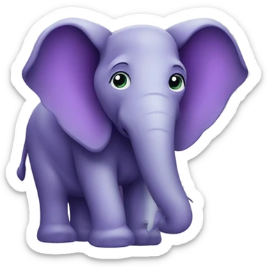 elefante roxo sticker