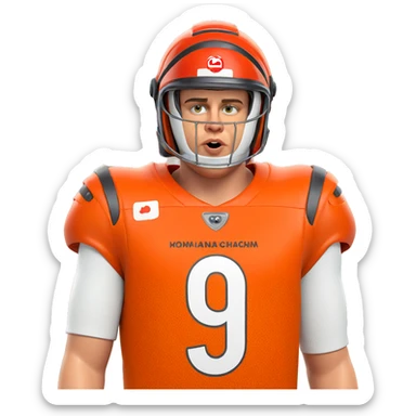 boy in helmet staring forward sticker