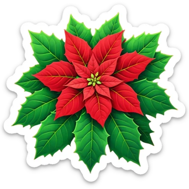 poinsettia sticker