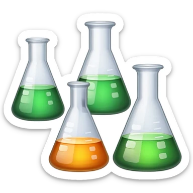 elaborate alchemy chemistry beaker set sticker