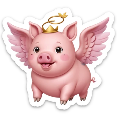 Flying pig  sticker
