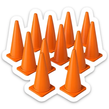 Cone markers
 sticker