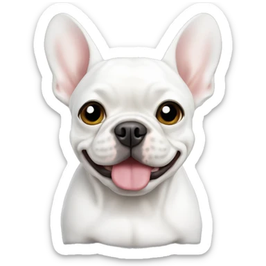 White Frenchie  sticker