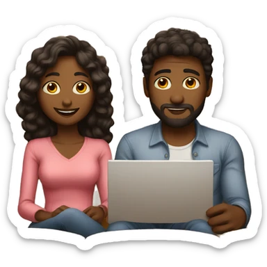 watching movies together sticker