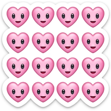 Pink emojis sticker
