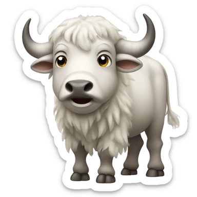 White buffalo farting sticker