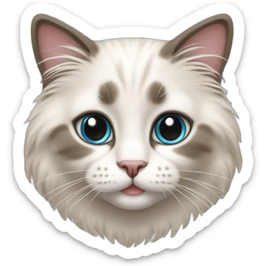 cute ragdoll cat sticker