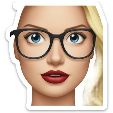 :Margot Robbie: glasses  sticker