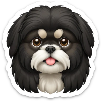 black Shih-Tzu sticker