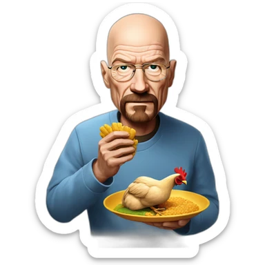 walter-white-feeding-chicken sticker