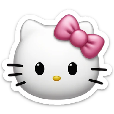 hello kitty who kiss sticker