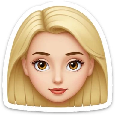 Girl with big lashes rolling her eyes sticker