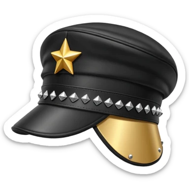 Studded cadet hat sticker