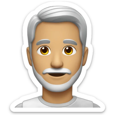 latin man with some gray hairs and a short beard sticker