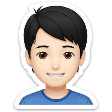 Naruto Anime style happy boy head no band head sticker