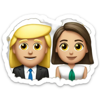 Jair Bolsonaro marrying Donald trump sticker