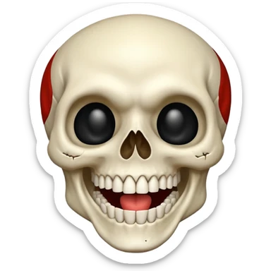 Skull laughing funny sticker
