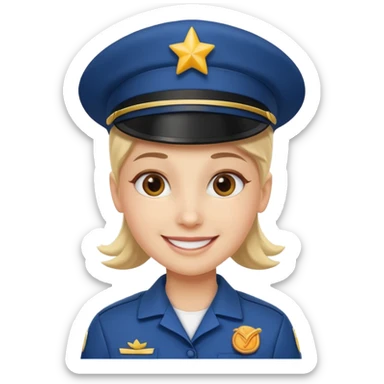 white fast food employee in uniform sticker