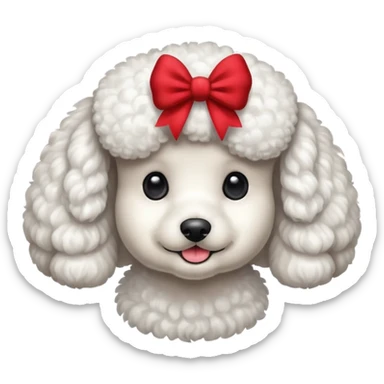 Poodle de laço sticker