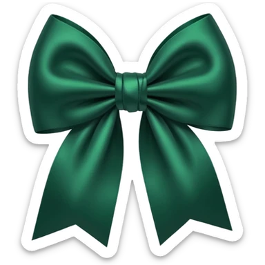 
dark green bow sticker