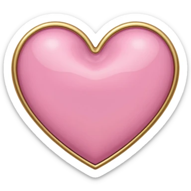 A half pink heart and half golden heart emoji sticker