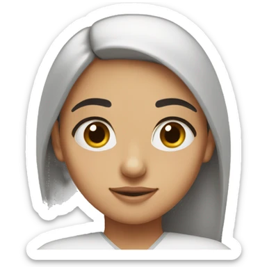 armenian girl with brow eyes sticker