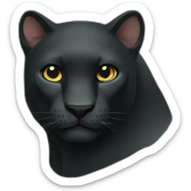 black pantera animal with a bush sticker