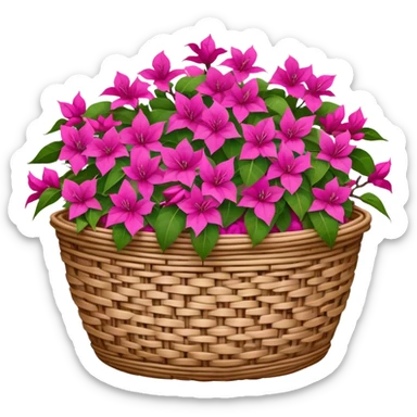 woven basket filled with vibrant pink bougainvillea flowers enhances the warm, timeless atmosphere. The setting, with Bedouin-style textiles and decor, evokes a deep connection to tradition, storytelling, and the past sticker