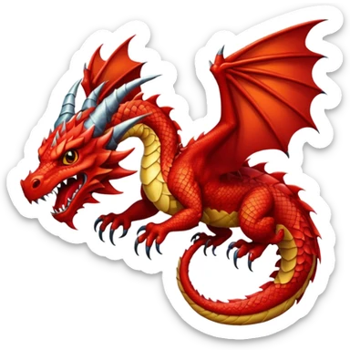 Red dragan emoj sticker