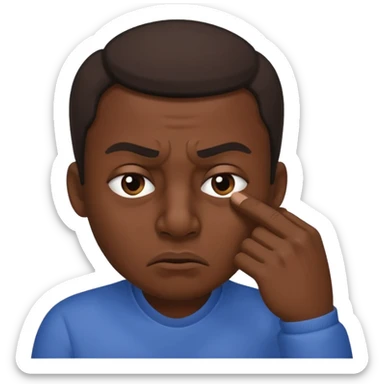 pinching nose angrily sticker