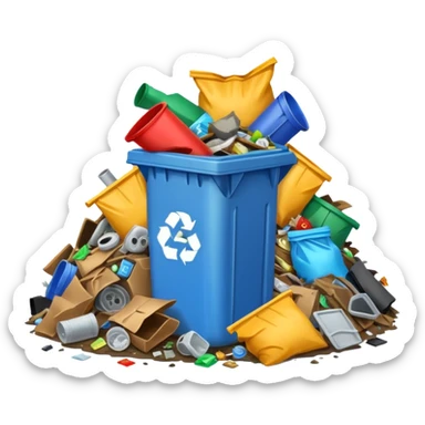trash tiny sticker
