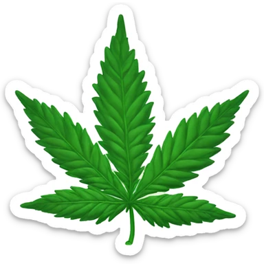 marijuana leaf sticker